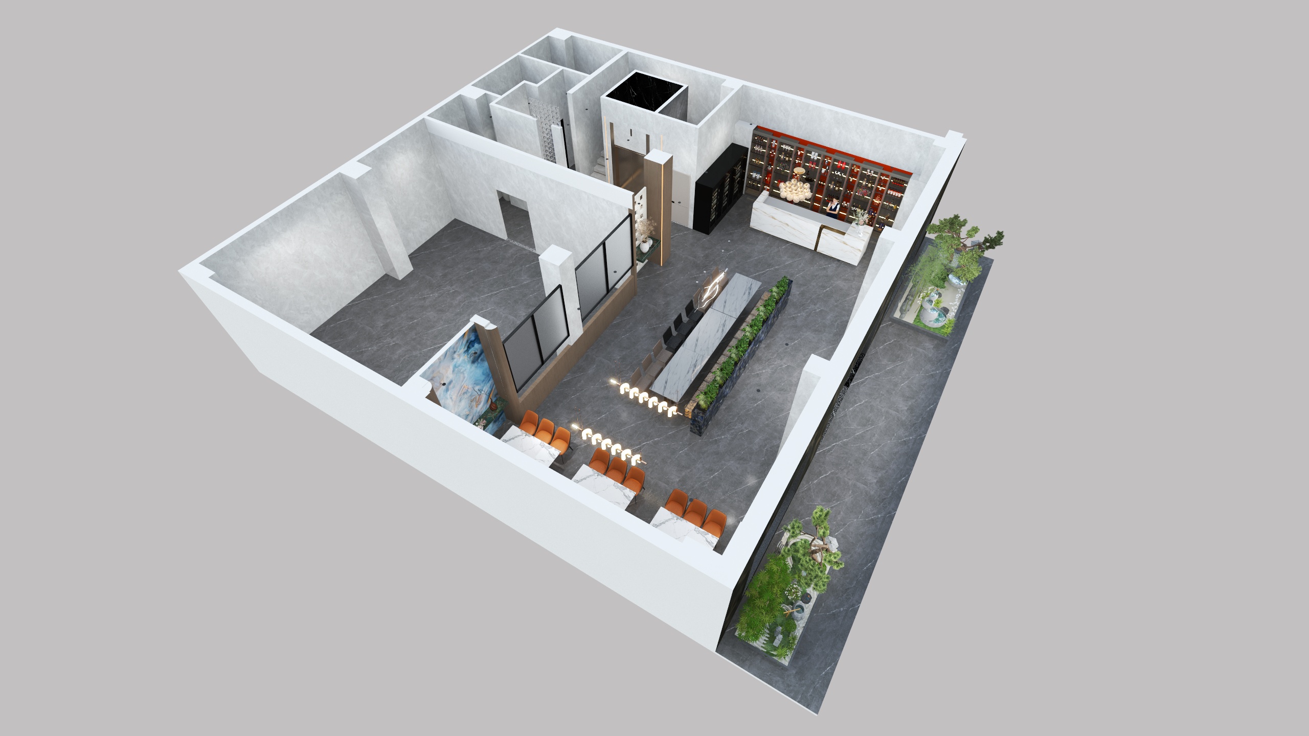 都盛岩板设计-牛肉馆-装修设计方案