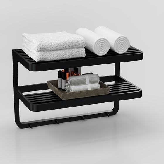 Modern bathroom towel rack