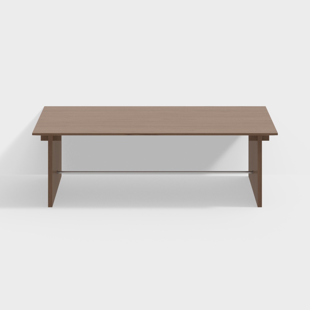 Maurice现代实木长方形餐桌3D模型
