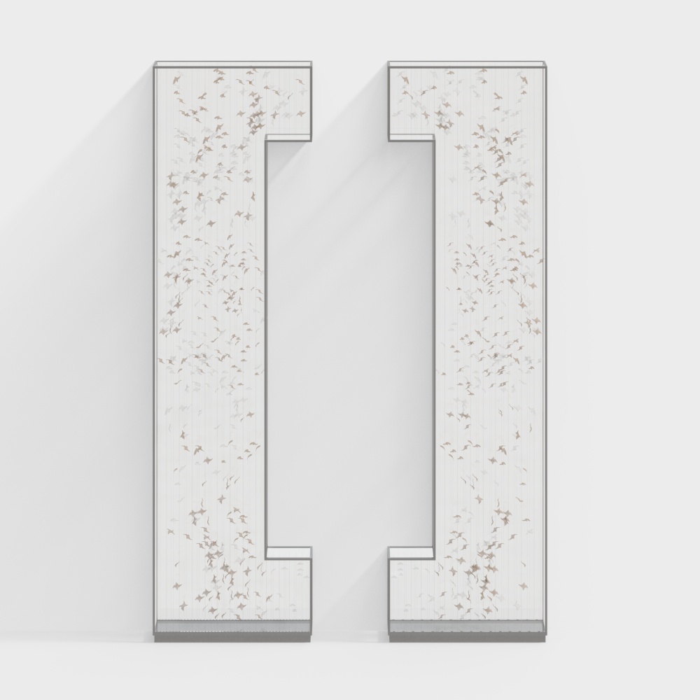 现代客厅隔断屏风3D模型