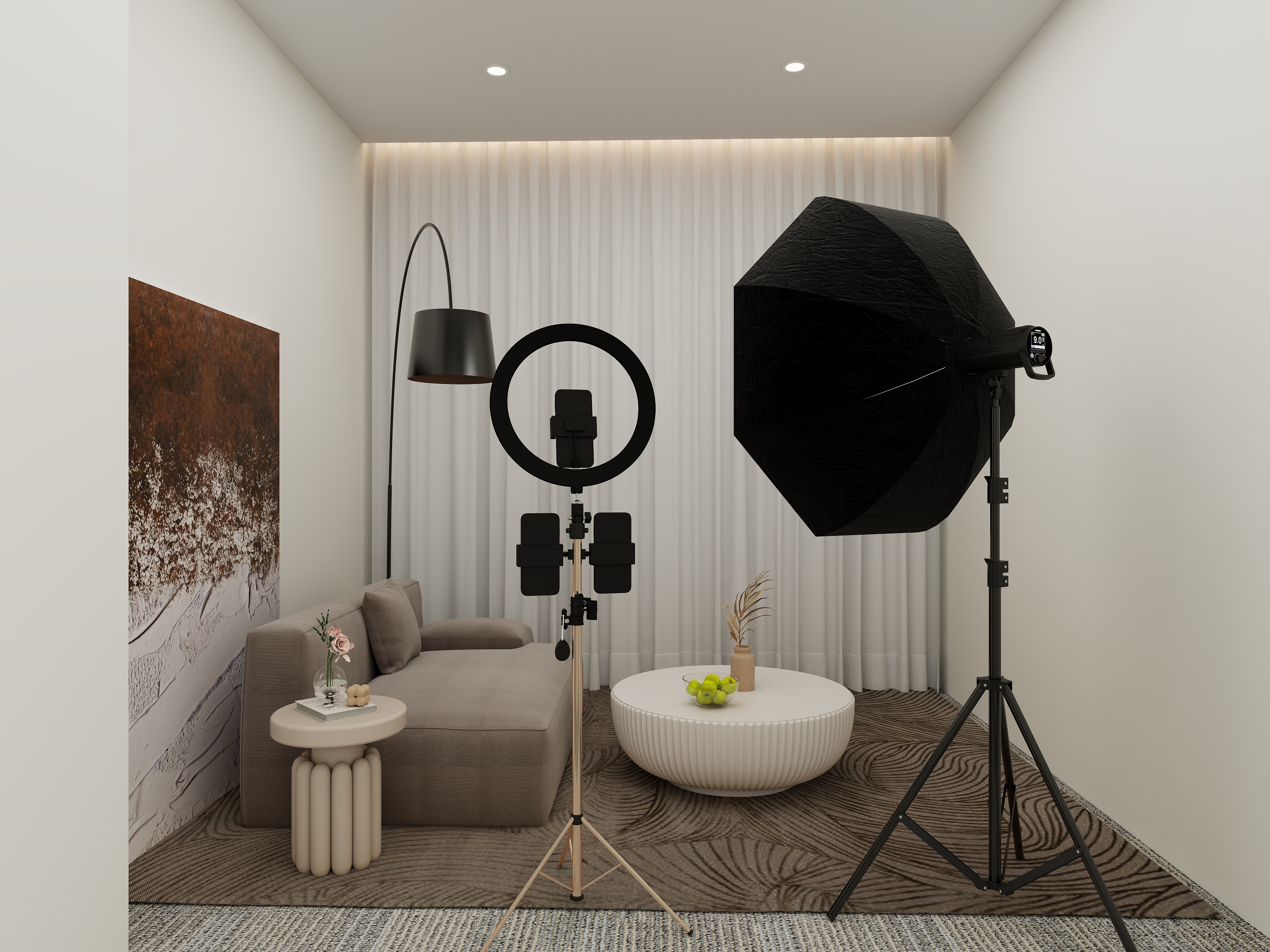 LB独立设计师-传媒公司平面效果图-装修设计方案