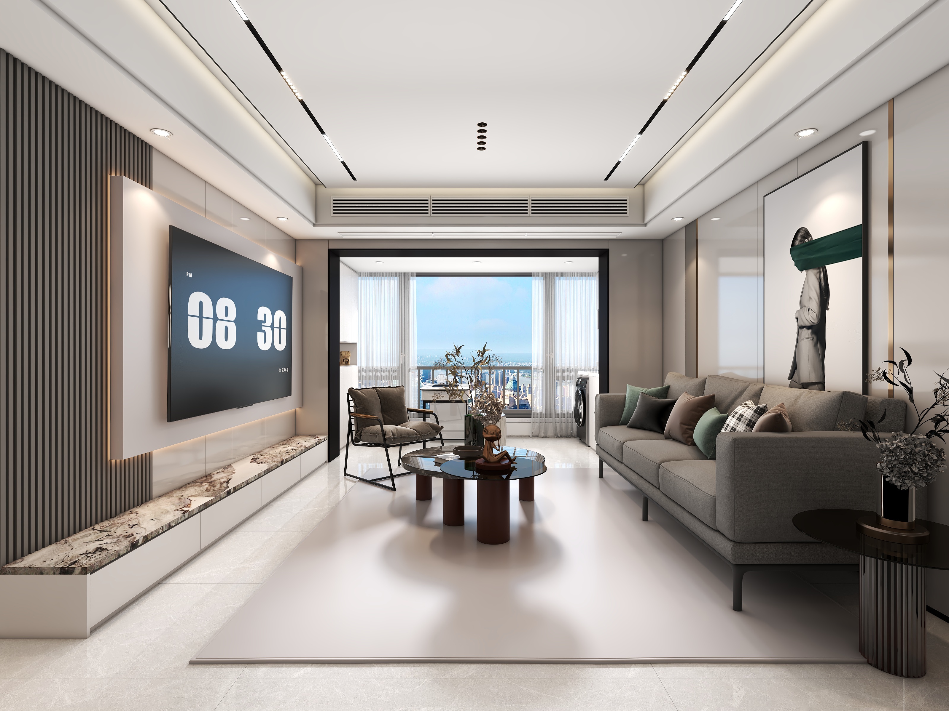 陈业榜-156平方五居室丨现代轻奢-装修设计方案