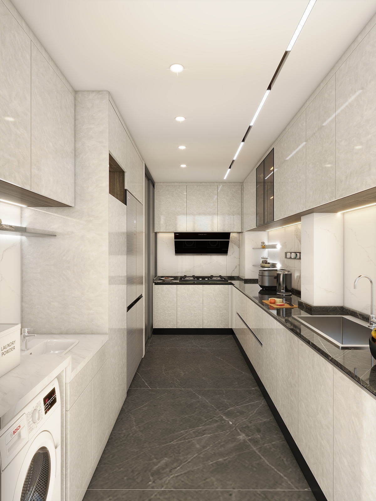 大竹玛格设计师-小罗-名豪尚品19-1101厨房（初版）-装修设计方案