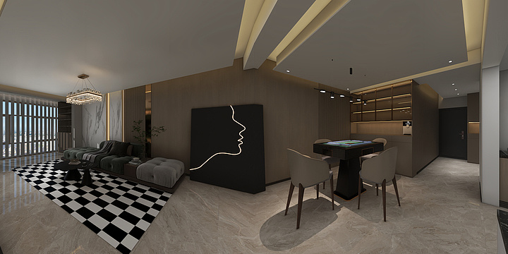 烟锁池塘柳1-93㎡1室-装修设计方案