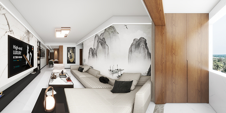 太原普罗美印1-岚县天宸公馆1-2-9-装修设计方案