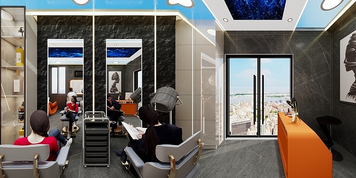 心动丶可乐工作室-理发店-装修设计方案