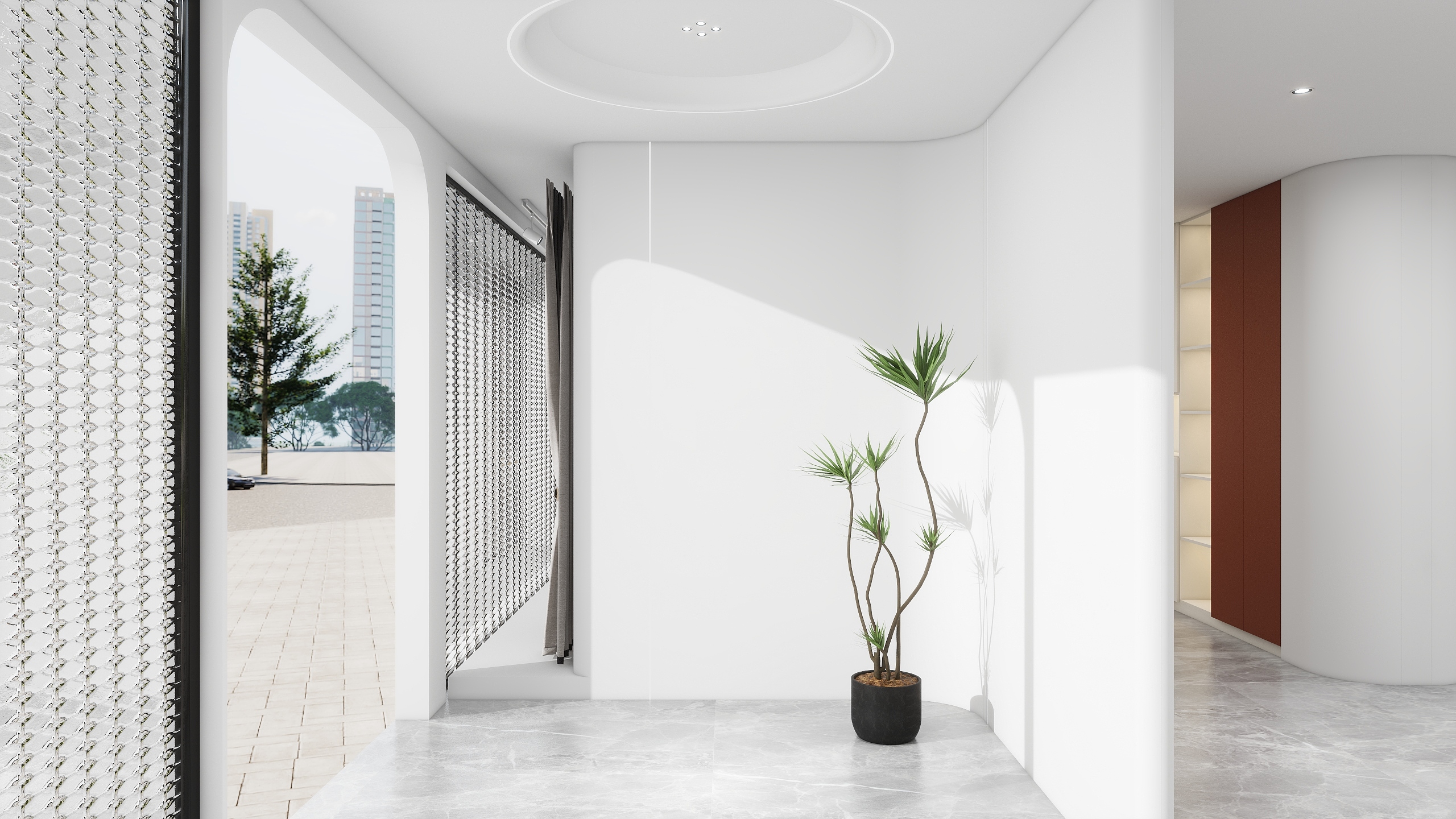 设计师玉京子-窗帘旗舰店装修效果图