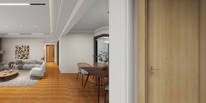 刘鹏程-金盏家园100㎡-（原木）-装修设计方案