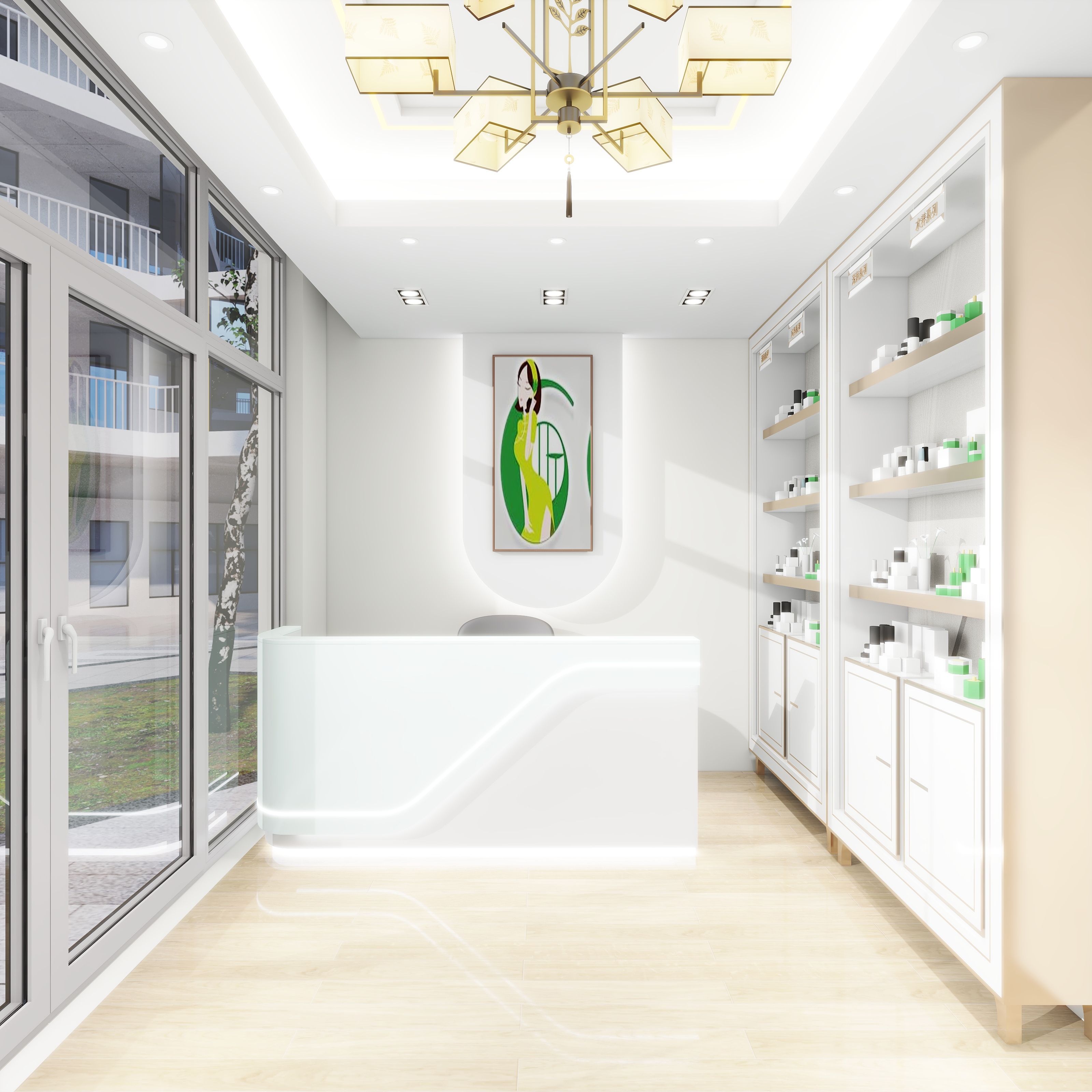 威凯装饰设计-本草小蛮腰门店-装修设计方案