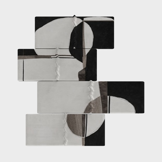 Abstract Wall Decoration 3D Model in Gray