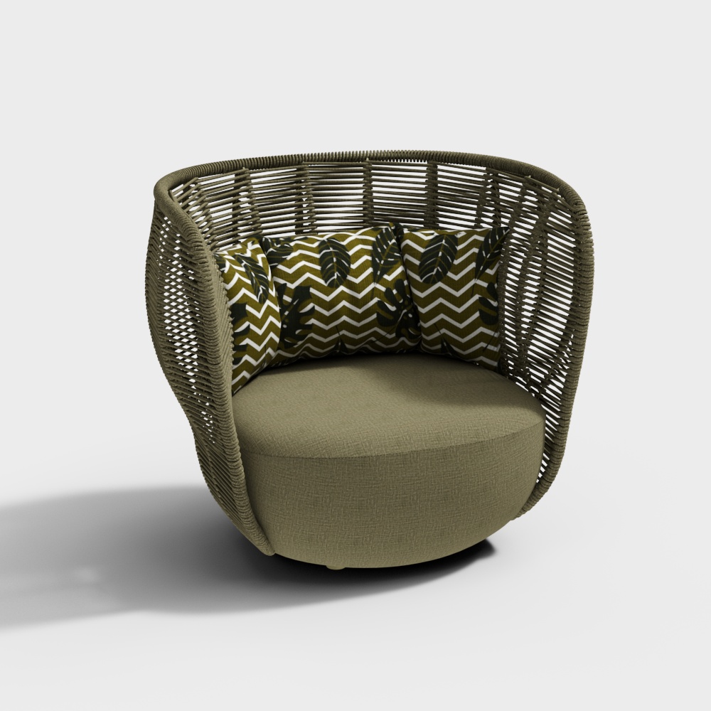 B&B现代户外单人沙发3D模型