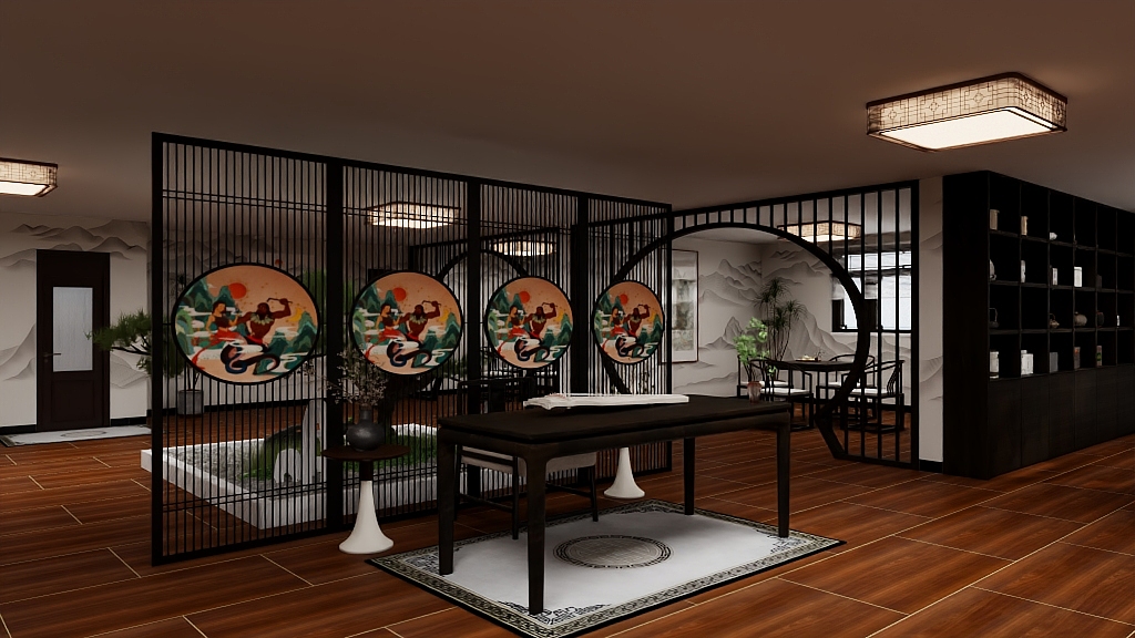 片山幸太郎-天水伏羲茶馆-装修设计方案