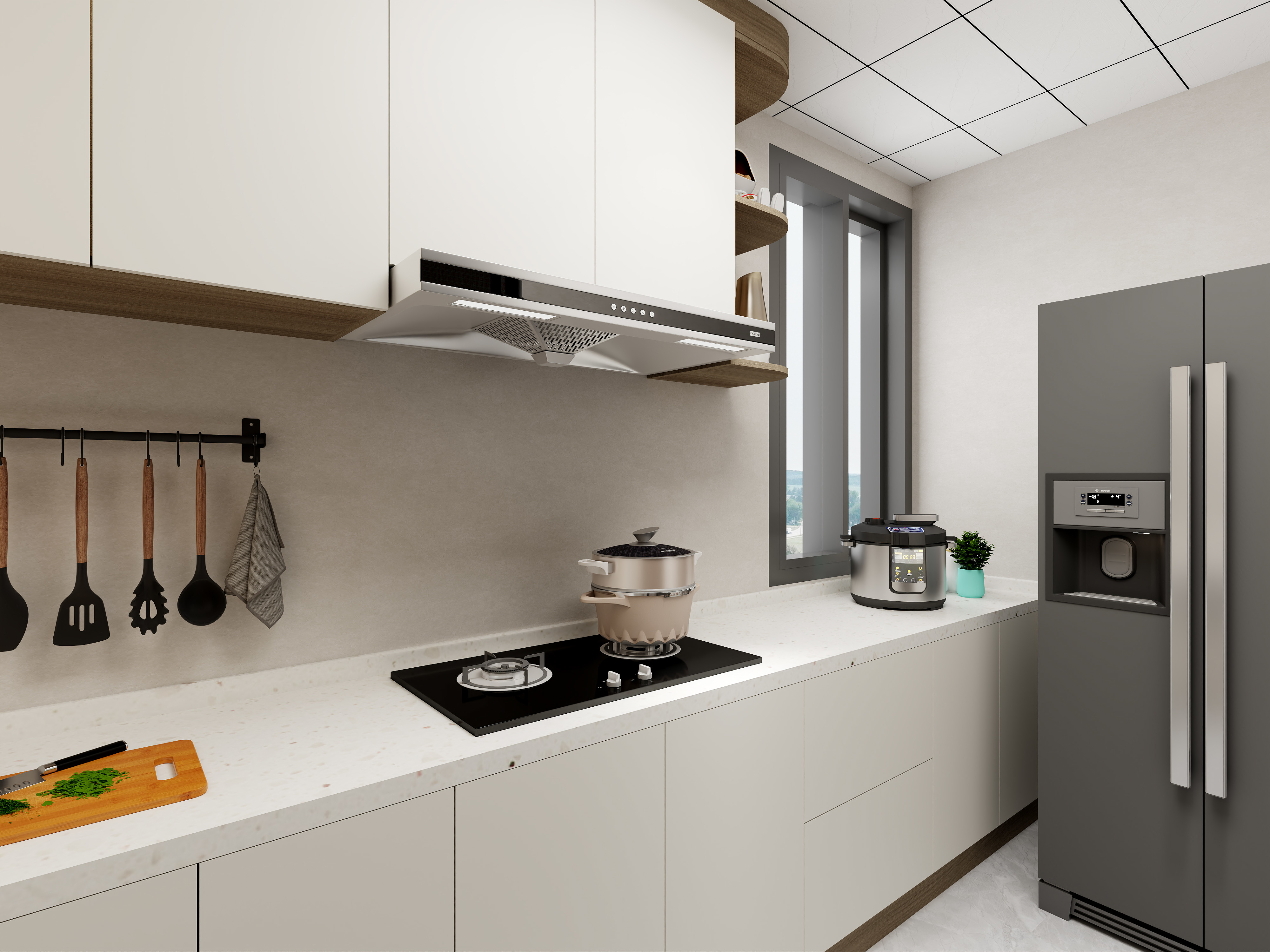 艺雅丽-100平方奶油风 装修效果图