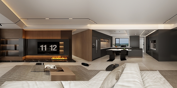 南难南-德溪府 开放厨房-装修设计方案