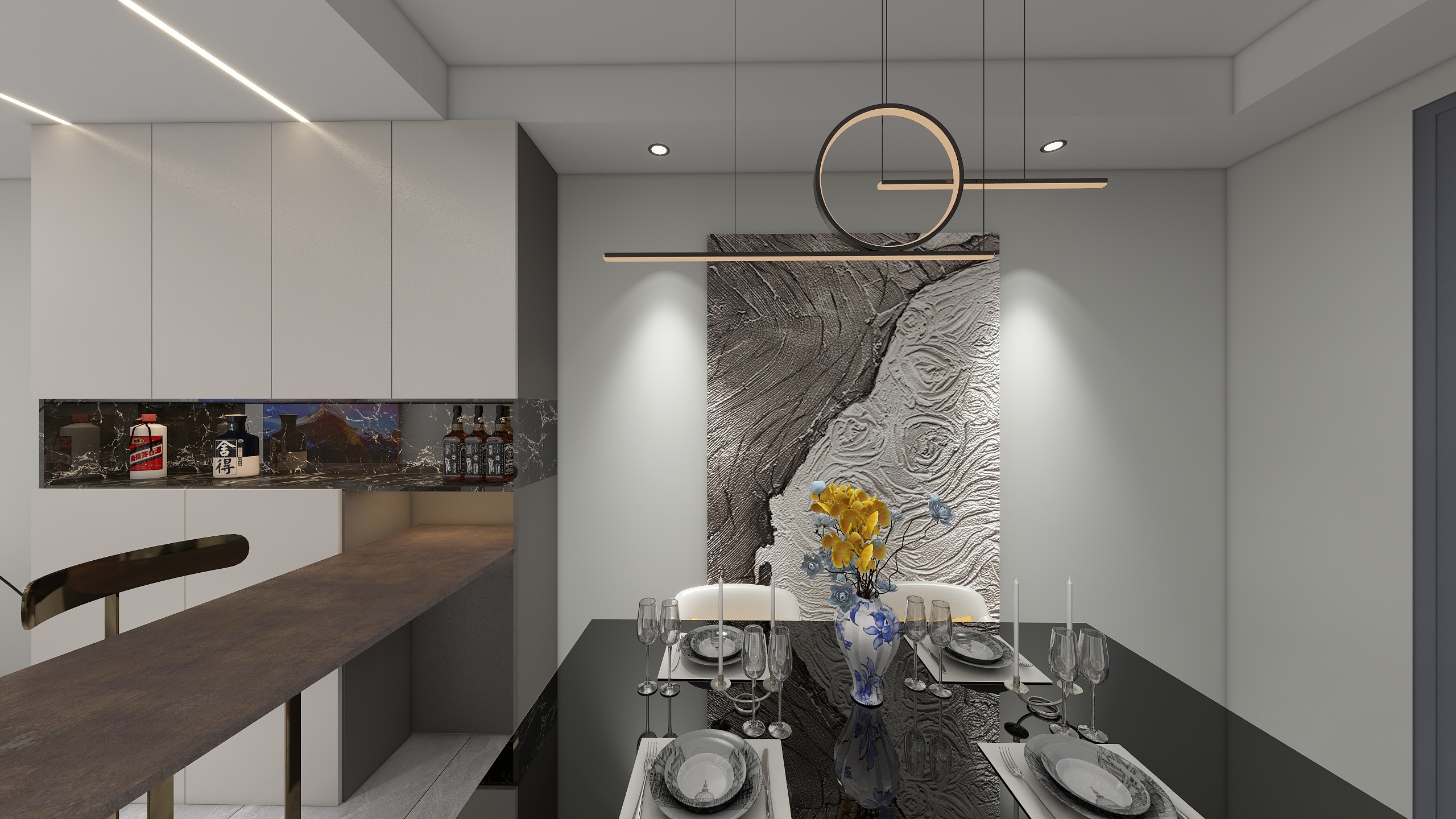 云寻羽-溪岸景园115㎡3室-装修设计方案