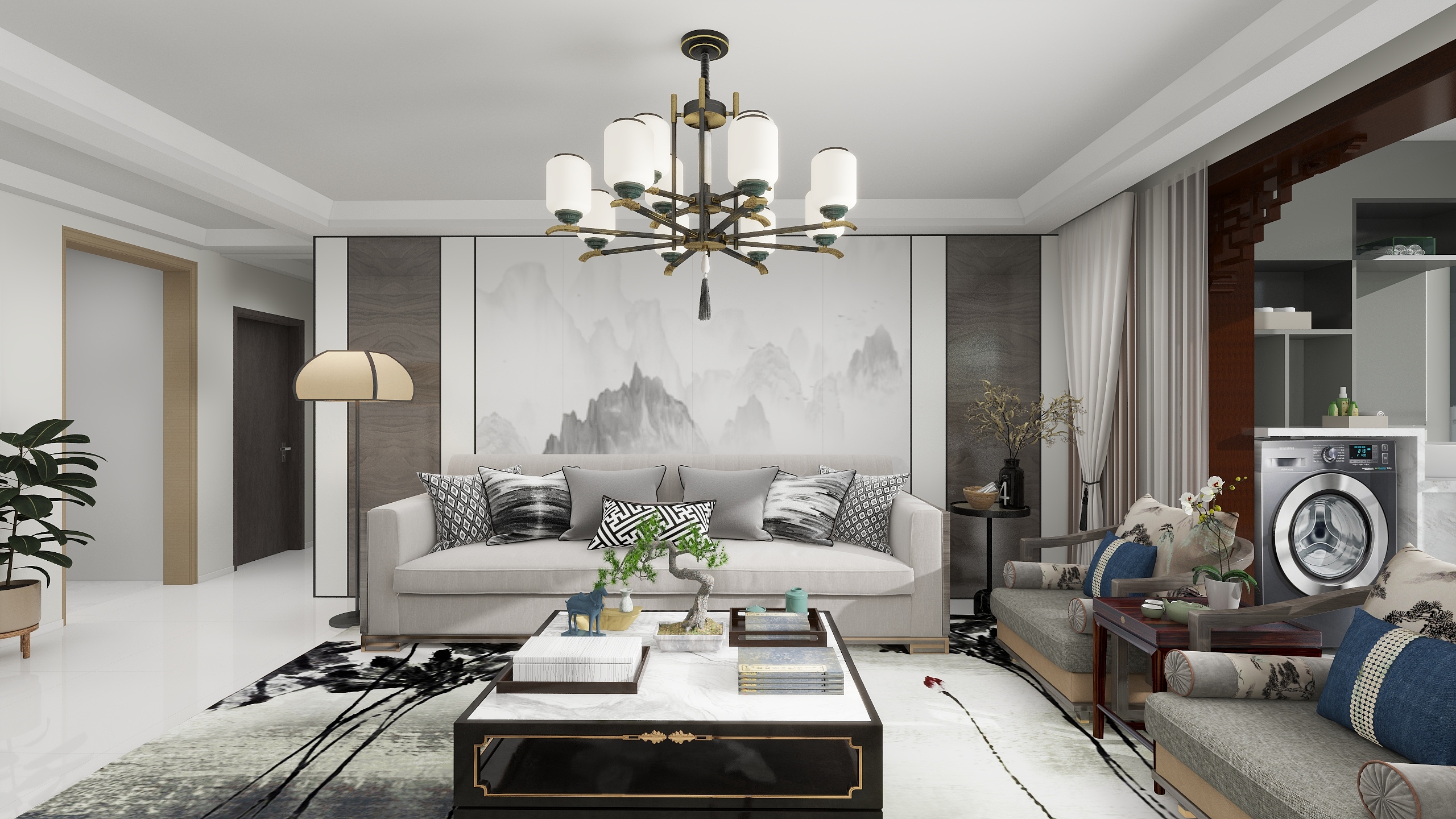 蜻蜓队长crTb-新中式三居室住宅-装修设计方案