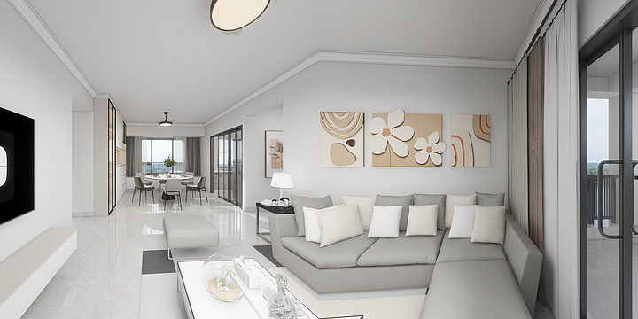 梵兴设计-石化院16栋2602-装修设计方案