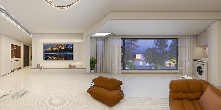 济南河岸装饰-蔚蓝之城6-2-802-装修设计方案