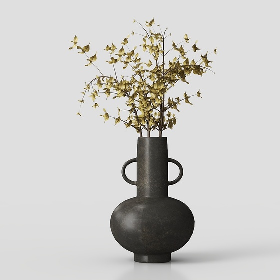 Ancient style vase flowers