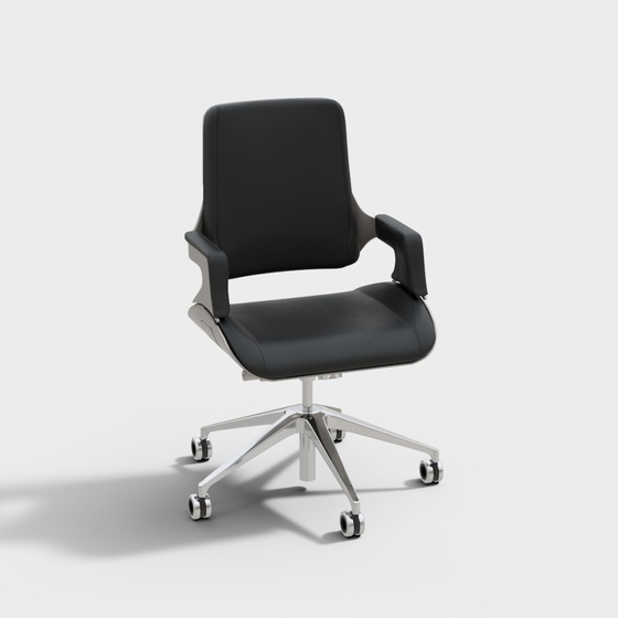 Modern black rotating office chair