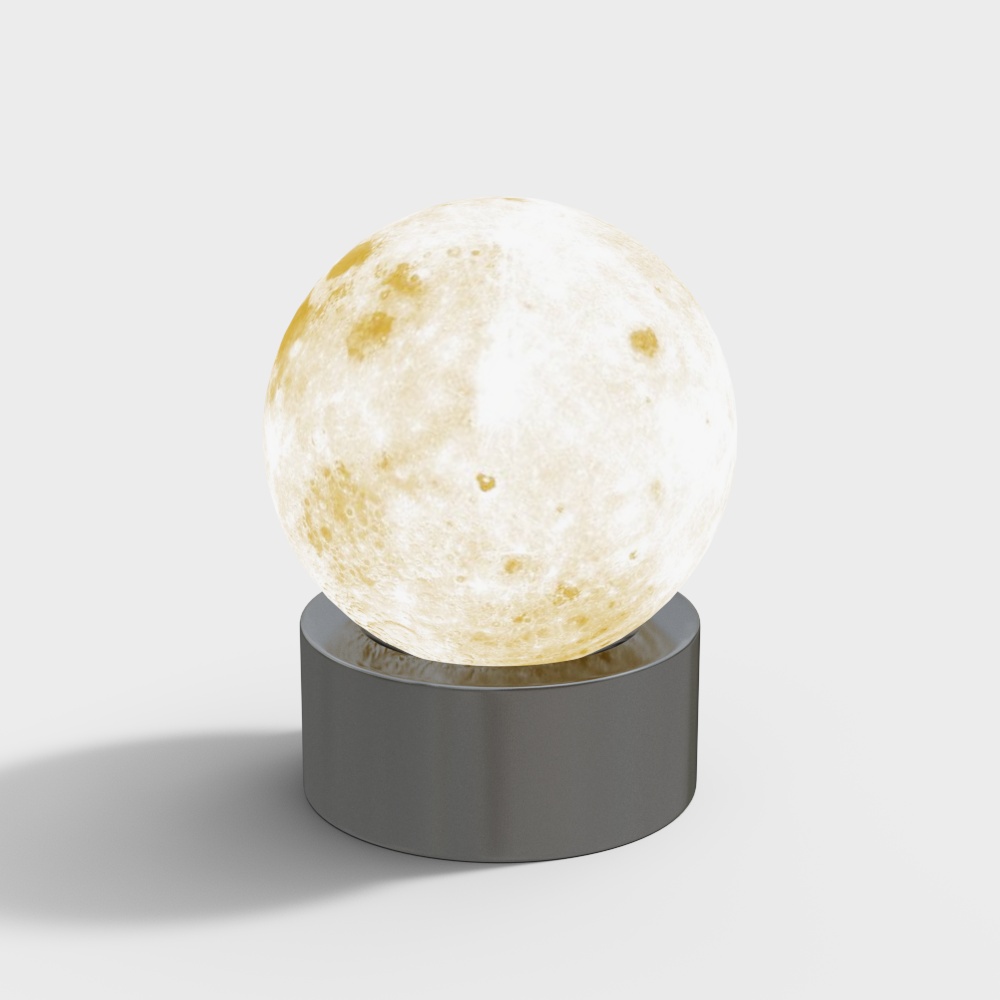 现代月球台灯3D模型
