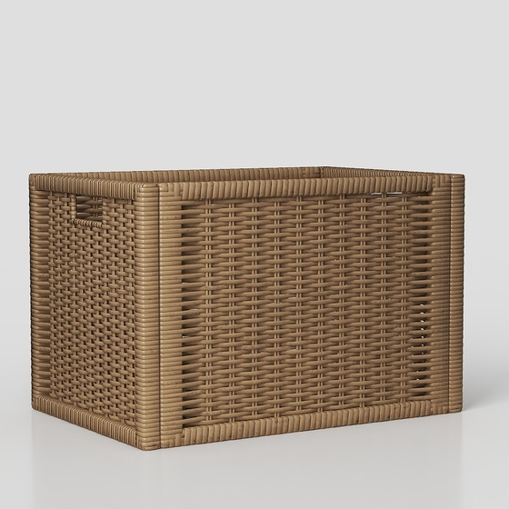 Rattan storage basket