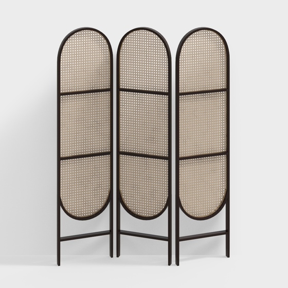 Wabi-sabi rattan partition