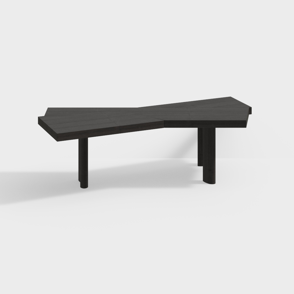 Modern special shaped  desk3D模型