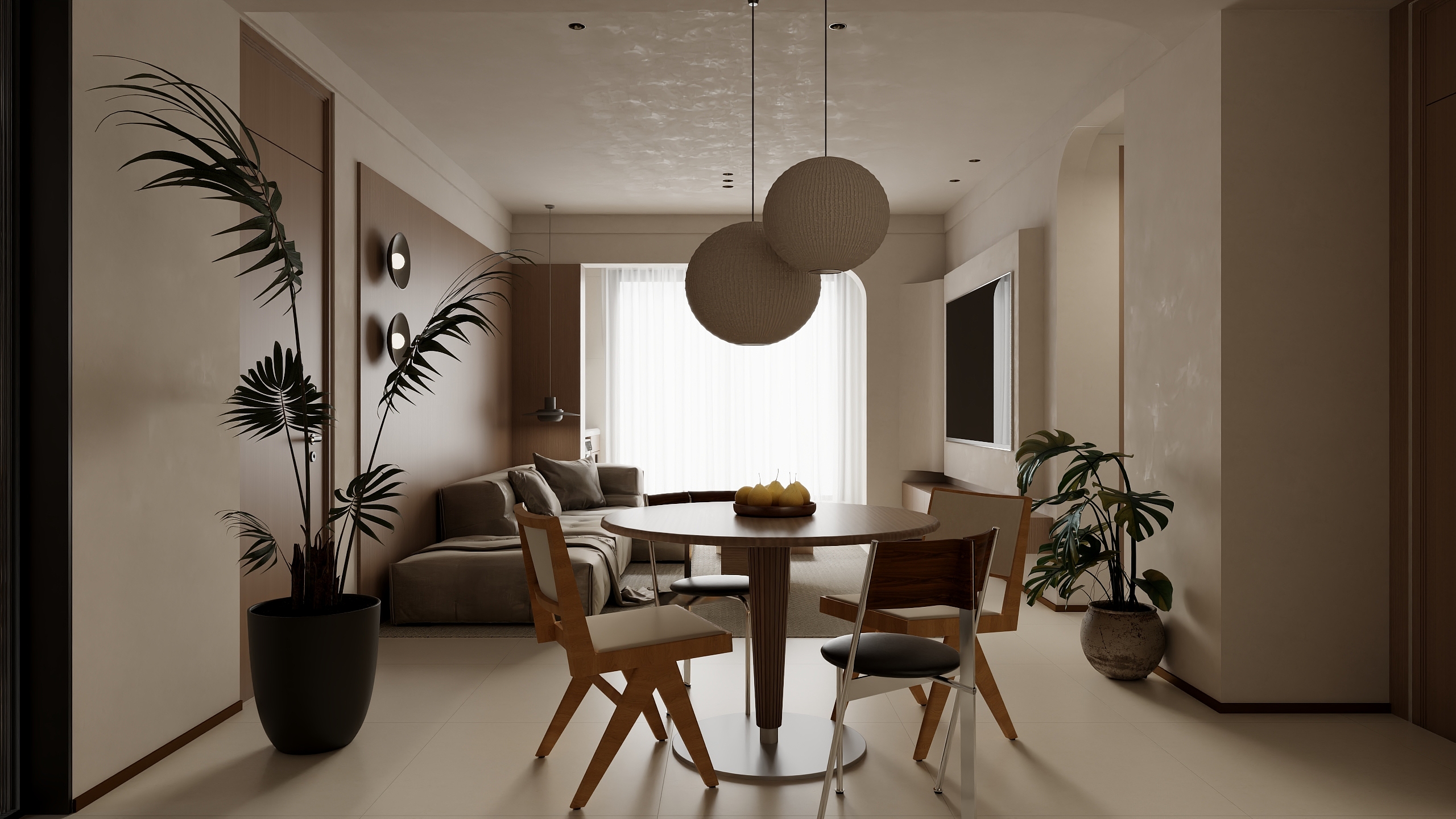 3FO4M2GW6OQ0-中古奶油风130三室-装修设计方案