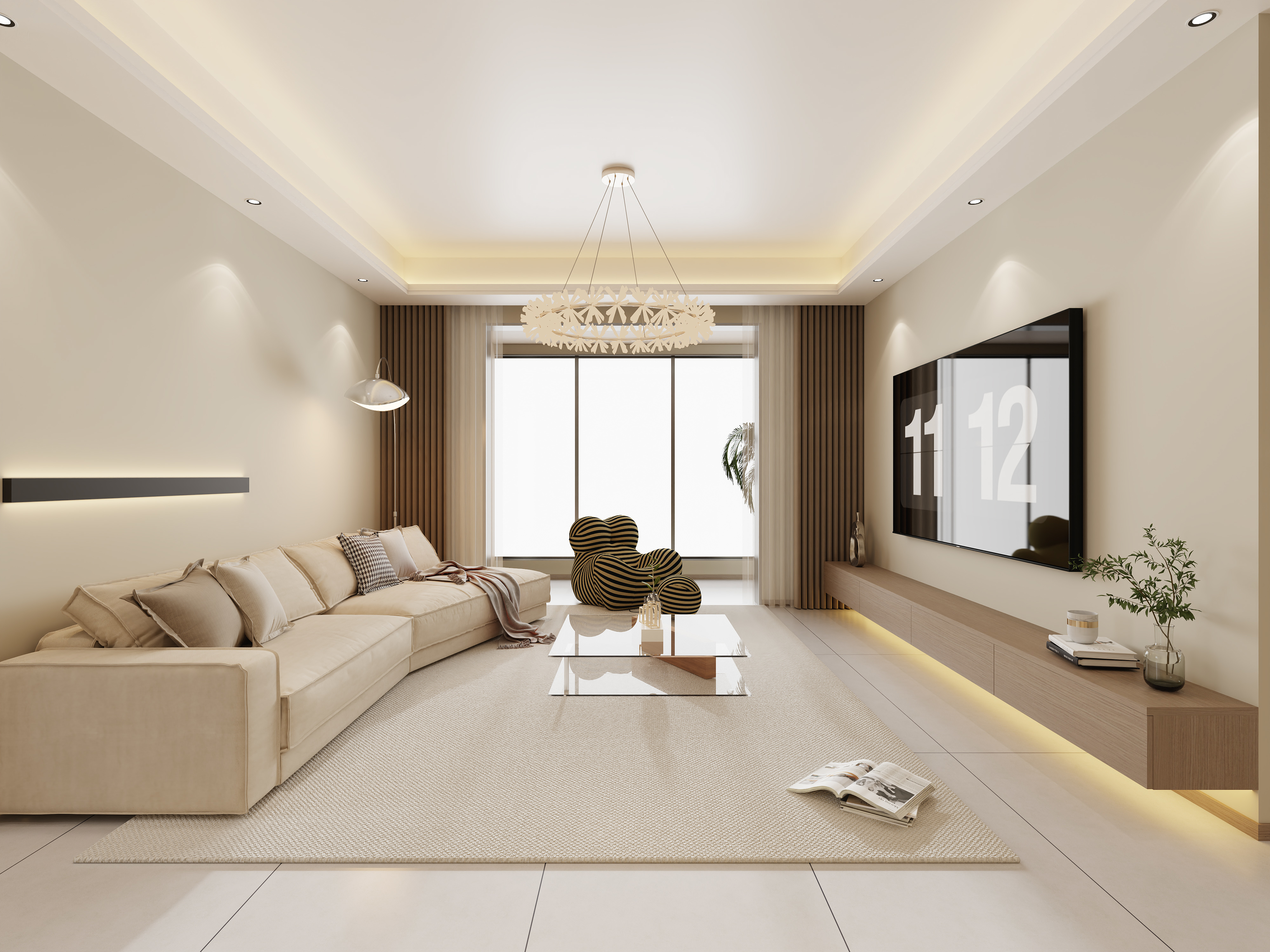 不ai画图-122㎡3室装修效果图