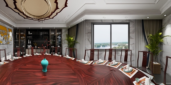 潇湘老头-谭总餐厅-装修设计方案