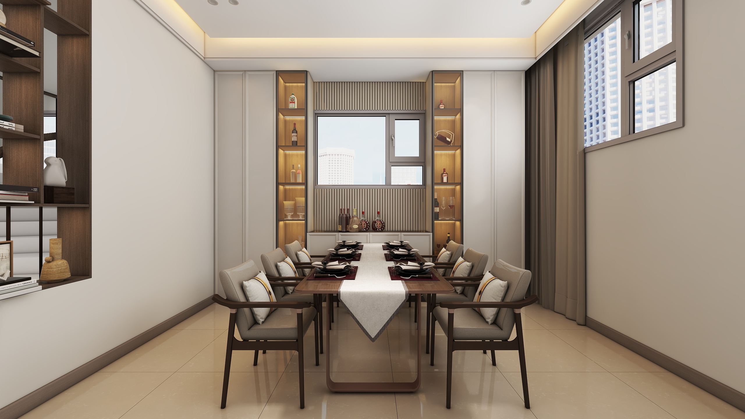 翰方设计-自建房135㎡1室装修效果图