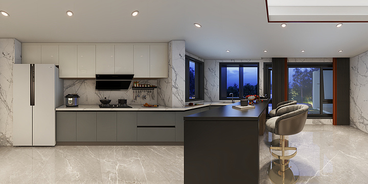 乐一设计-绿茵豪庭13-2301-装修设计方案