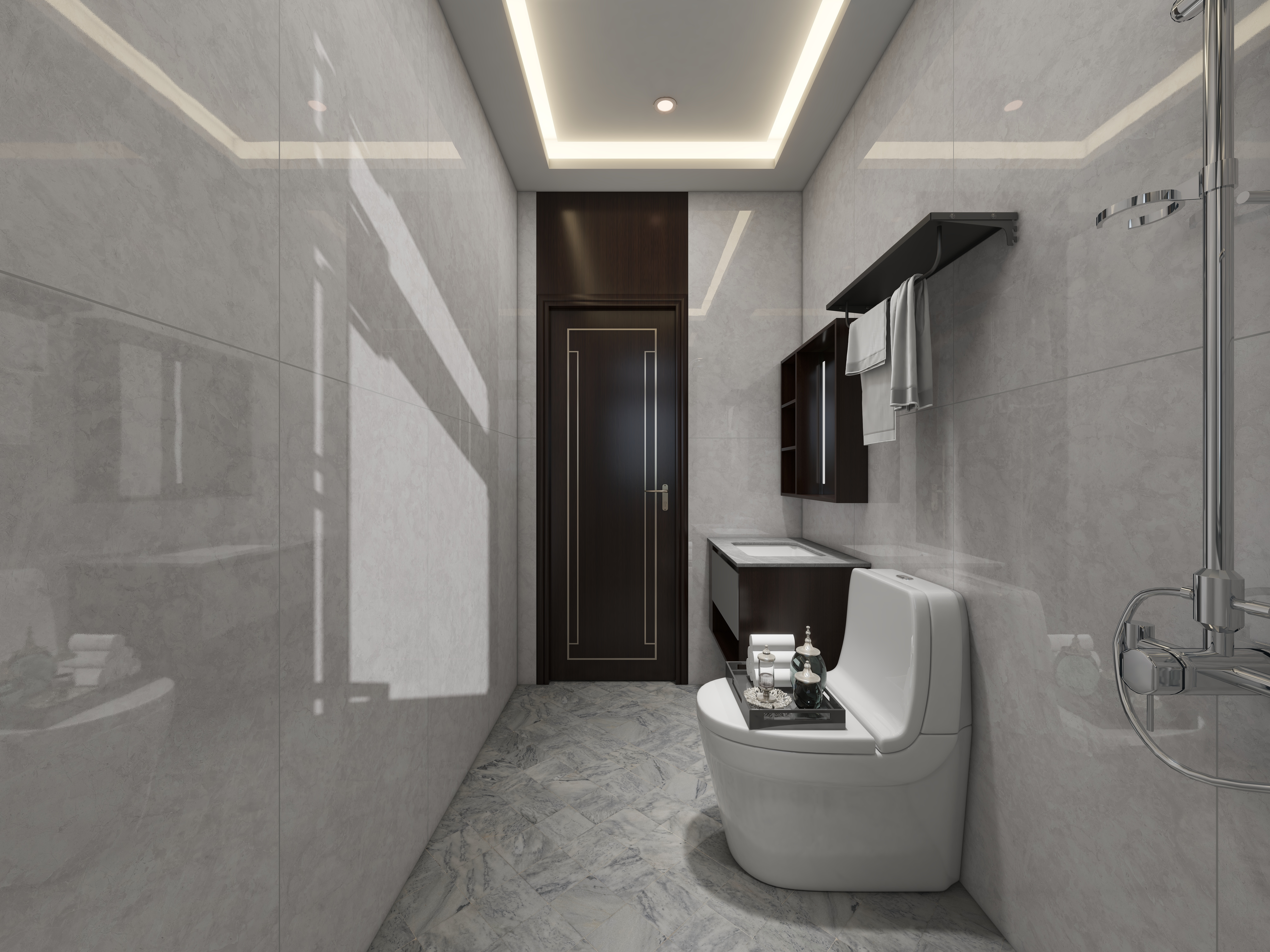 欧阳雪健-烟雨江南｜新中式别墅室内+室外+庭院景观装修效果图