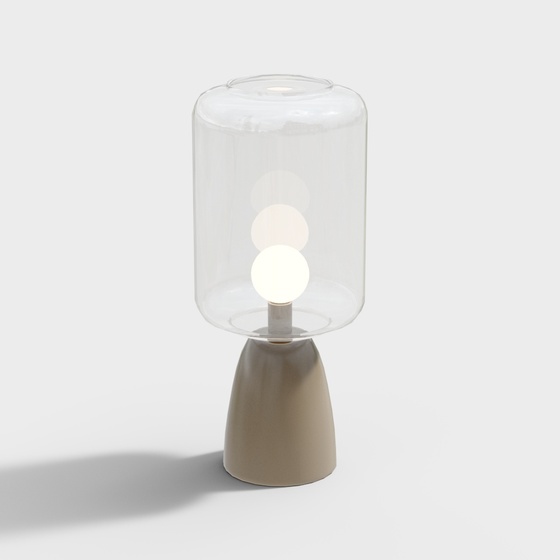 Modern bedroom glass lamp