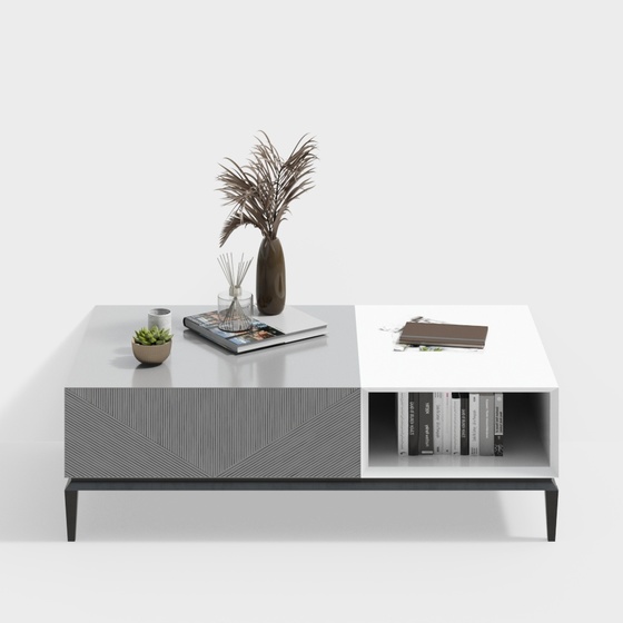 Modern living room square coffee table