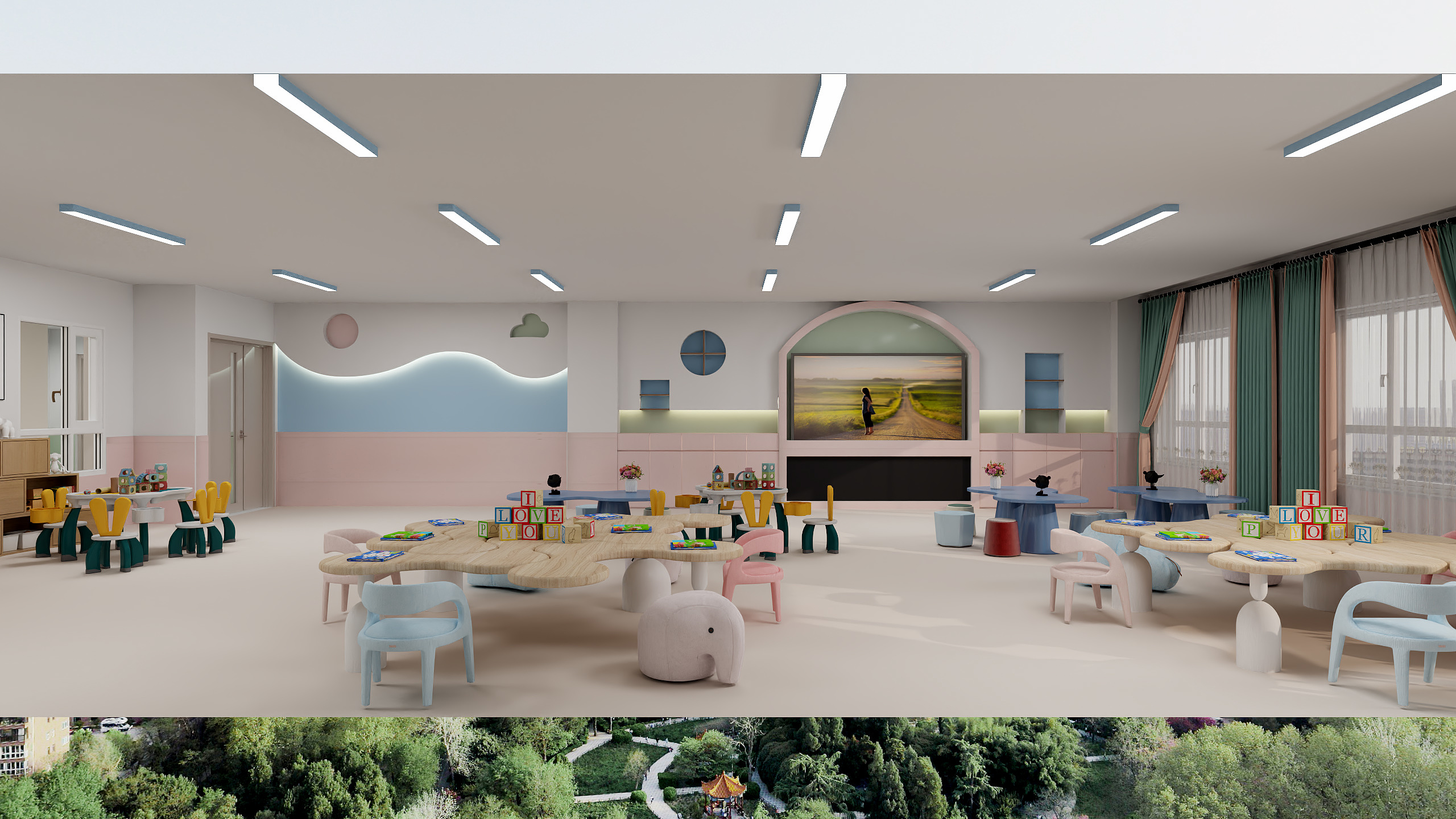 钠兰|兰宇设计-幼儿园-教室-装修设计方案