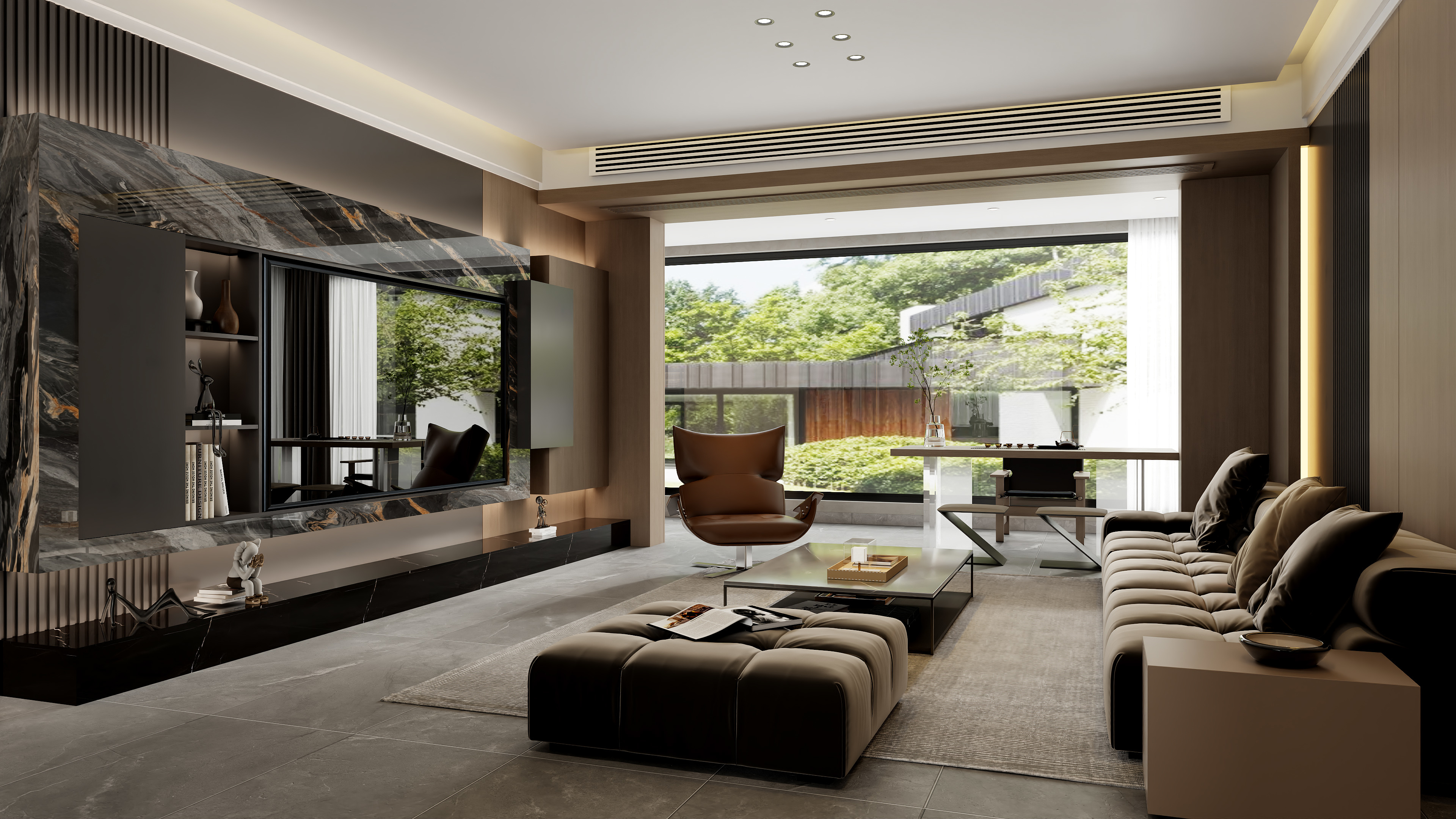 龙珠设计-小区房192㎡ 4室装修效果图