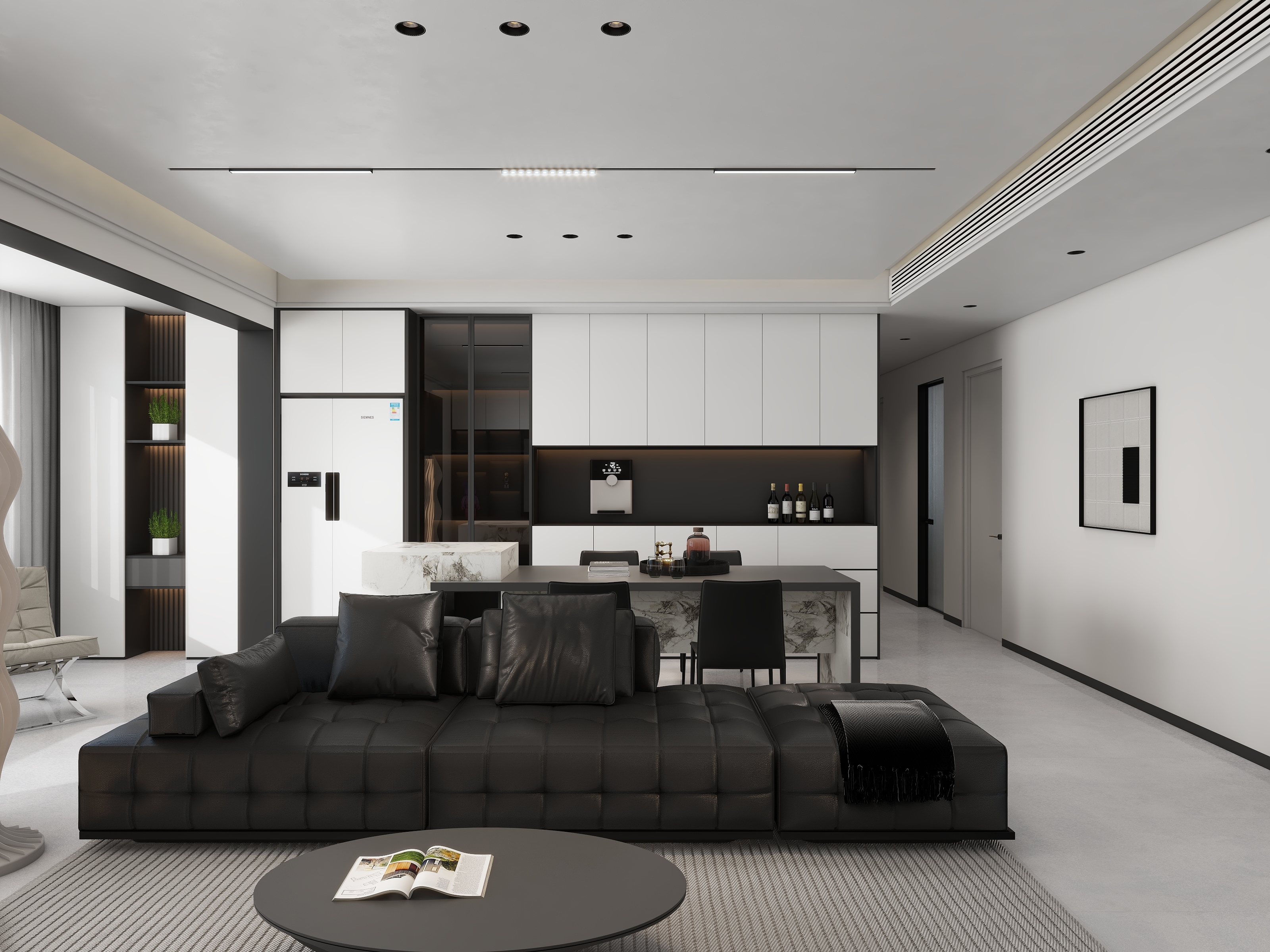 靳波FOYA-现代黑白凤宝澜庭-装修设计方案