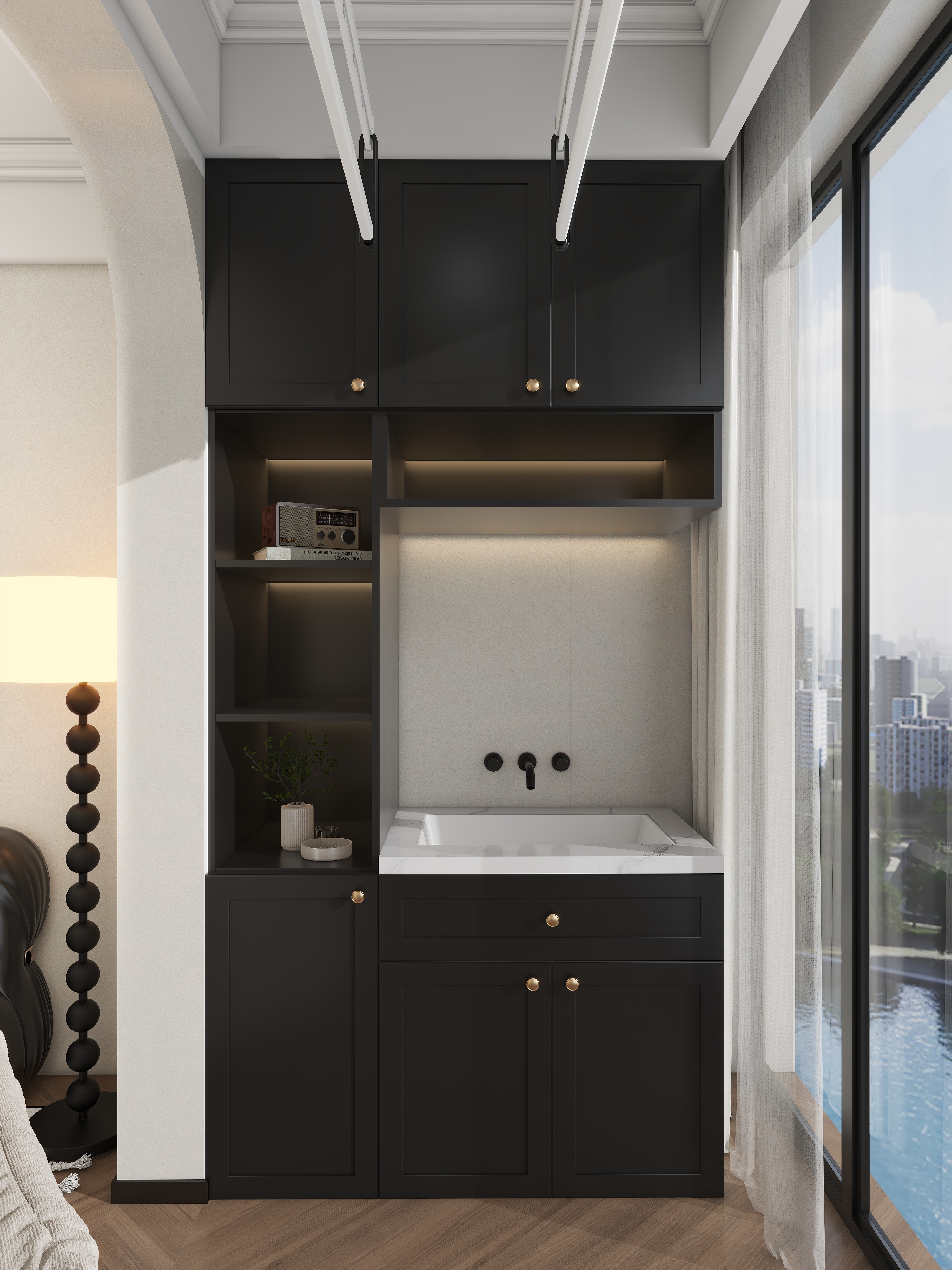 Jerry-空间设计-奶油90㎡2室装修效果图