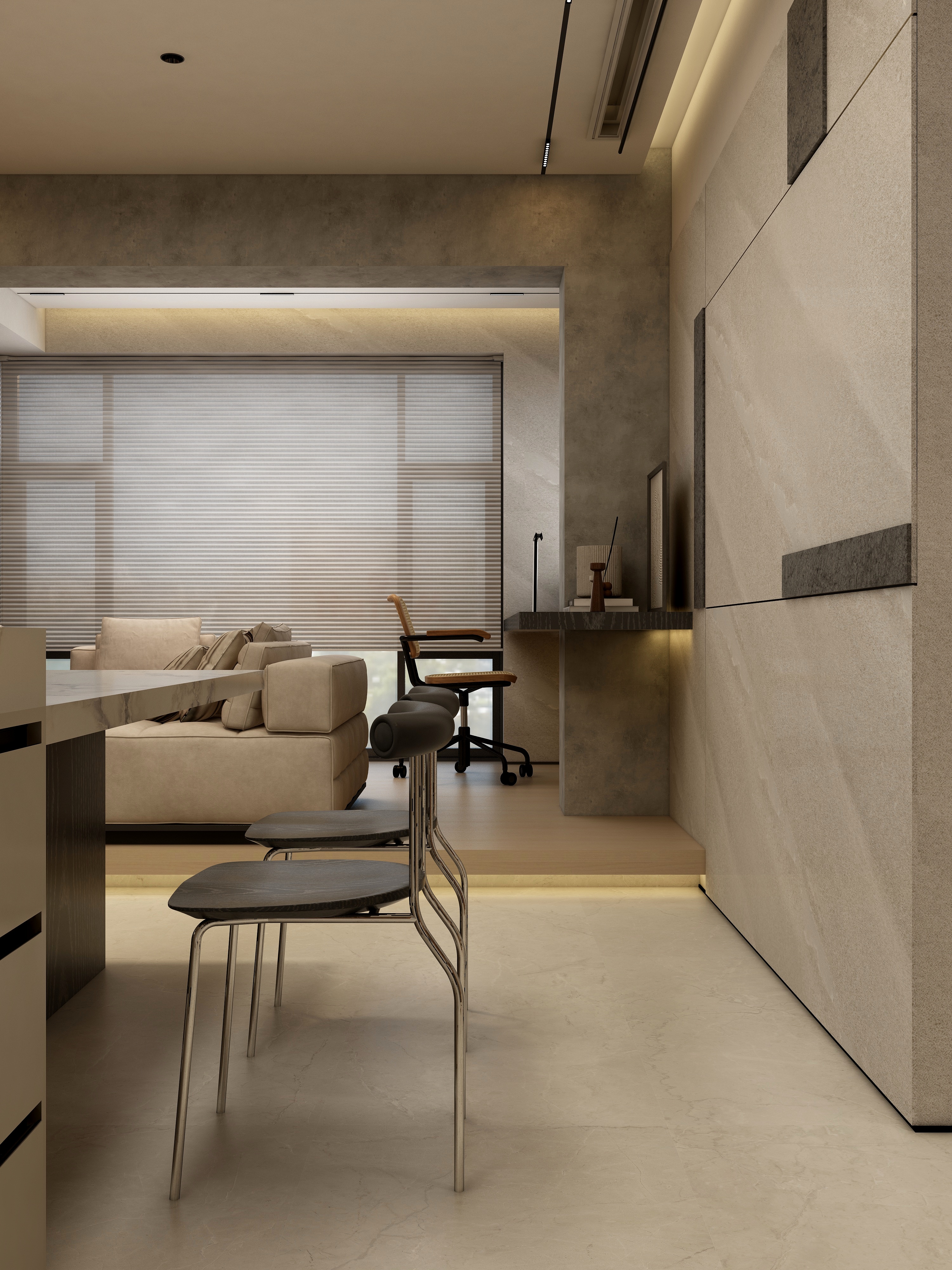 张煜强煜境设计-109平米现代时尚四房装修效果图