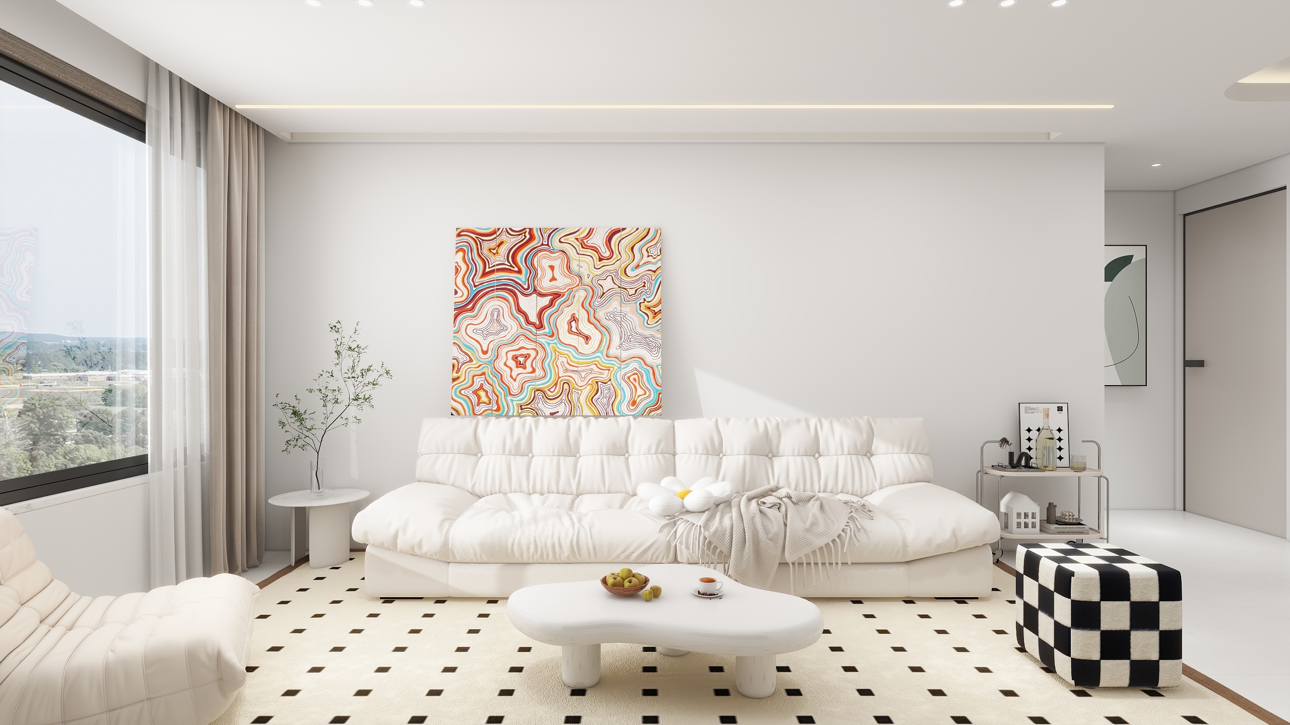 方柠-中车共享城113  原木奶油风-装修设计方案