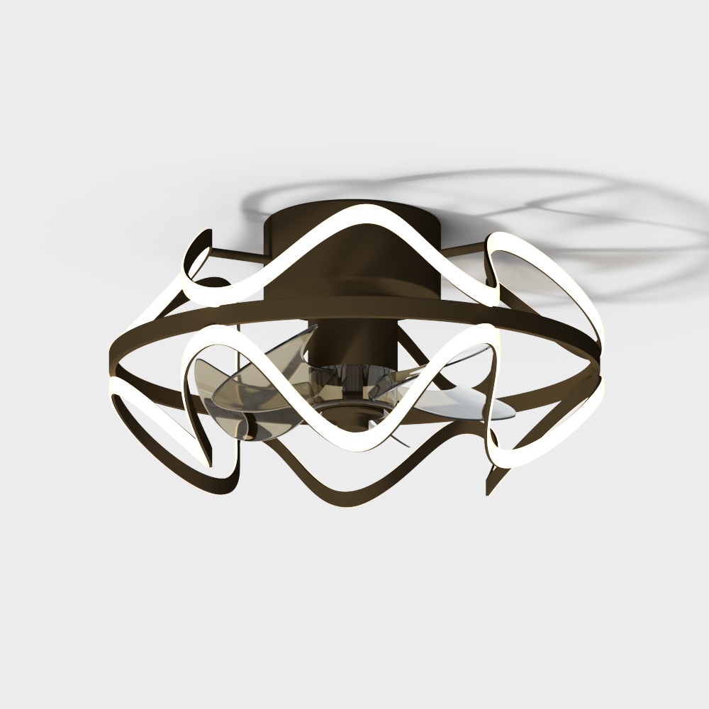 现代客厅吸顶灯3D模型