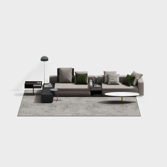 Modern living room sofa and coffee table combination