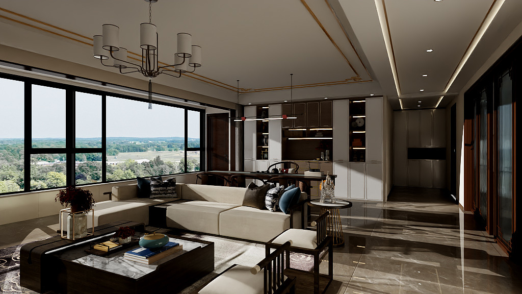 破万军-（新中式）悦府200平-装修设计方案