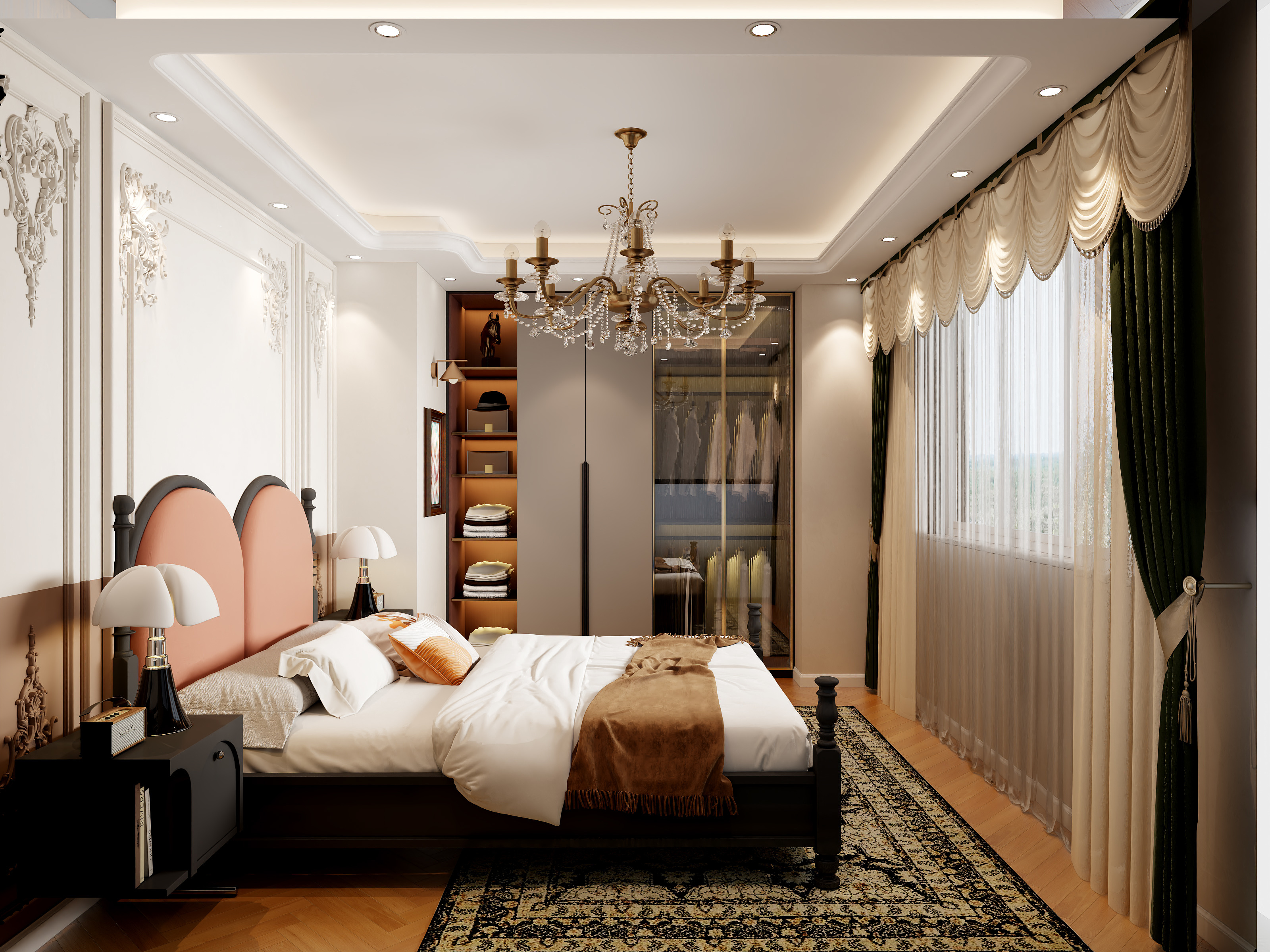 新疆空间大师室内设计工作室-川仪中央公园卧室-装修设计方案