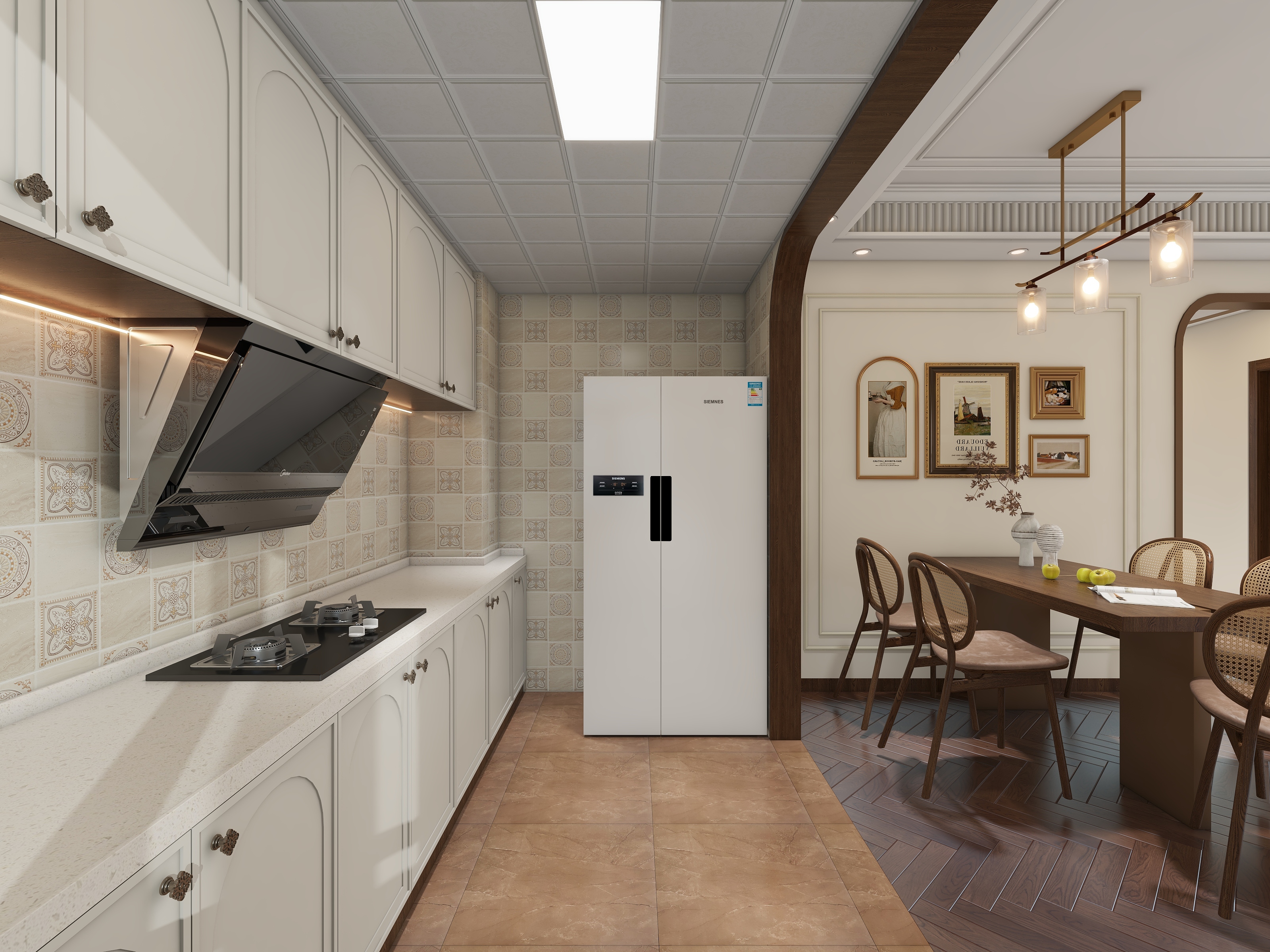 欧阳雪健-法式中古-奶油风装修效果图