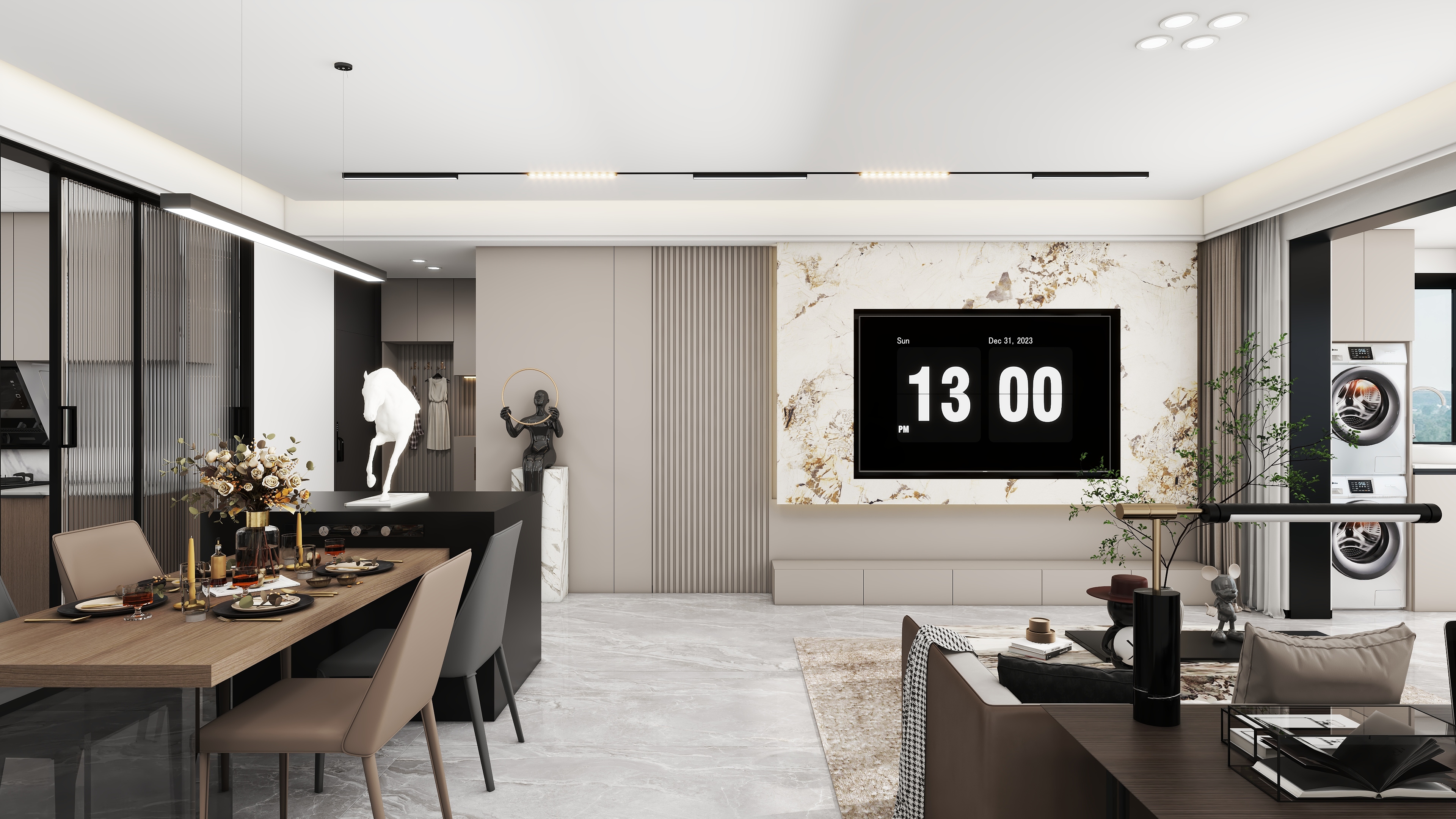 乐毅-意式轻奢-136平装修效果图