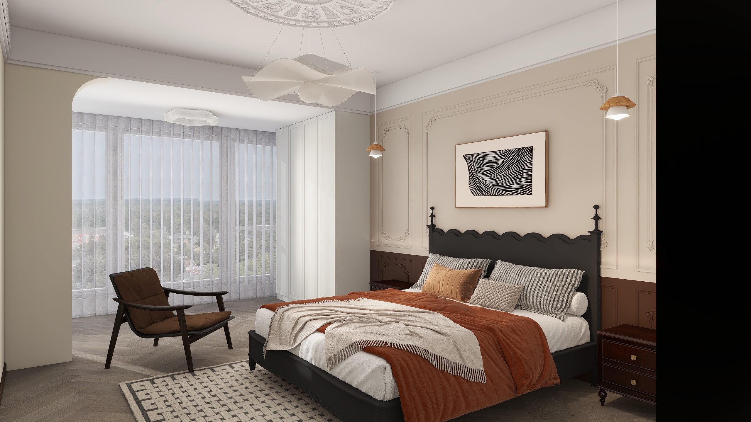 柏印-中古风装修效果图