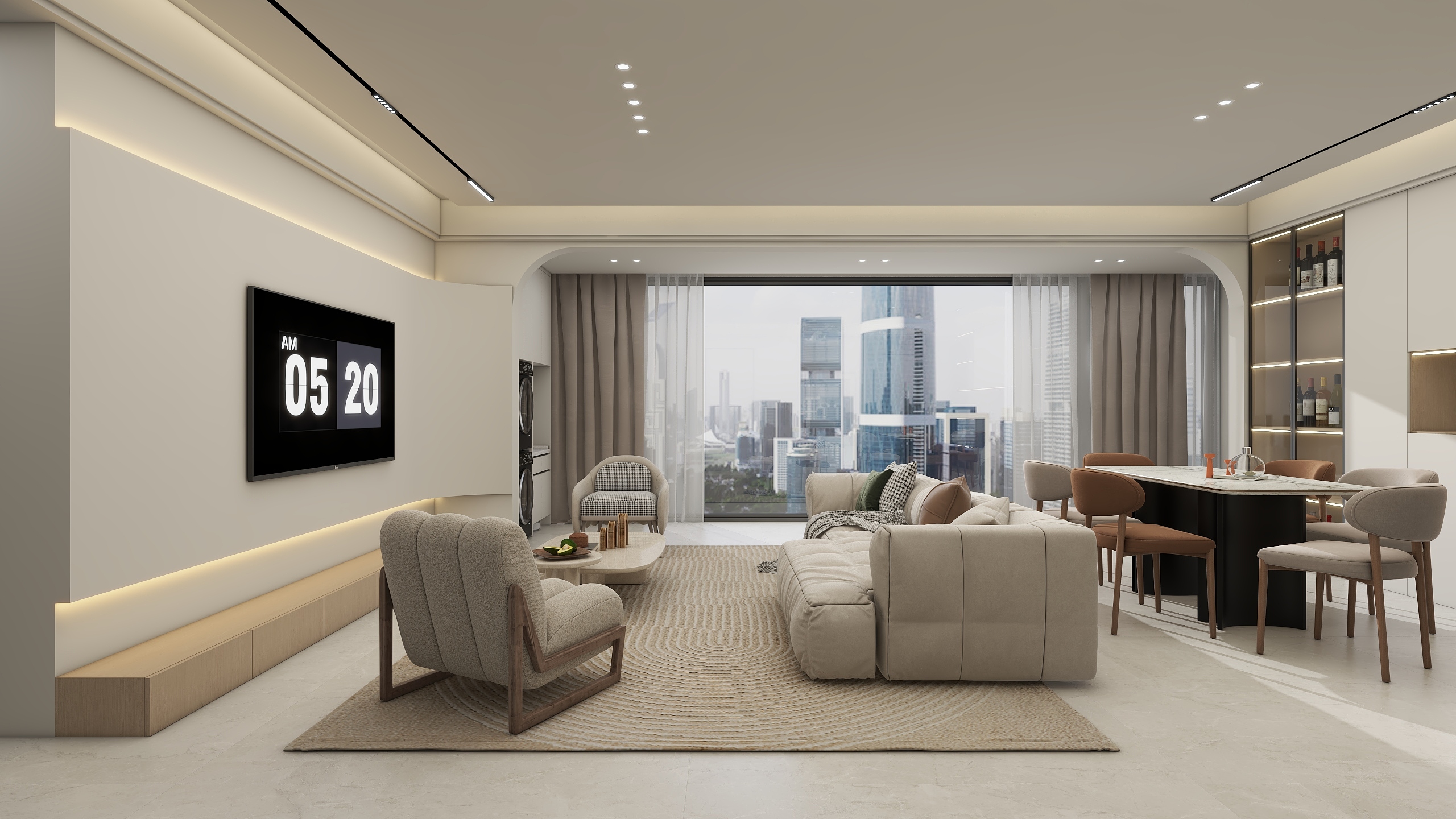 Jerry-空间设计-原木117㎡4室装修效果图